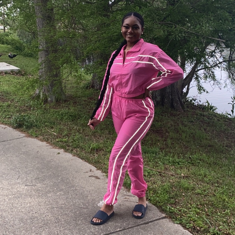 Neon Pink Reflective Track Set